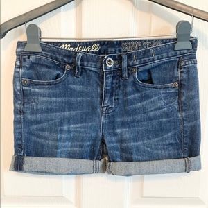 Madewell Cuffed Blue Denim Shorts 25